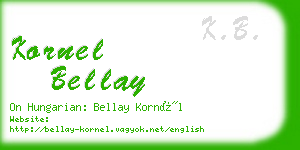 kornel bellay business card